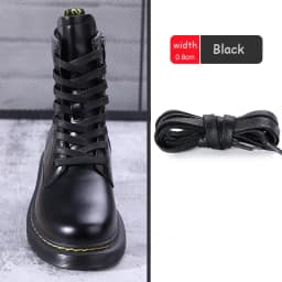 Casual Leather Shoelaces with Men's Women's Mid-high Help Leather Boots Boots Shoelaces Flat Waterproof Waxed Shoes Laces