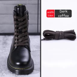 Casual Leather Shoelaces with Men's Women's Mid-high Help Leather Boots Boots Shoelaces Flat Waterproof Waxed Shoes Laces
