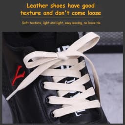 Casual Leather Shoelaces with Men's Women's Mid-high Help Leather Boots Boots Shoelaces Flat Waterproof Waxed Shoes Laces