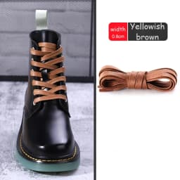Casual Leather Shoelaces with Men's Women's Mid-high Help Leather Boots Boots Shoelaces Flat Waterproof Waxed Shoes Laces
