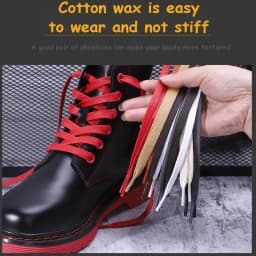 Casual Leather Shoelaces with Men's Women's Mid-high Help Leather Boots Boots Shoelaces Flat Waterproof Waxed Shoes Laces