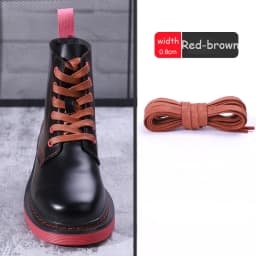 Casual Leather Shoelaces with Men's Women's Mid-high Help Leather Boots Boots Shoelaces Flat Waterproof Waxed Shoes Laces