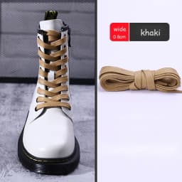 Casual Leather Shoelaces with Men's Women's Mid-high Help Leather Boots Boots Shoelaces Flat Waterproof Waxed Shoes Laces