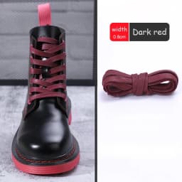 Casual Leather Shoelaces with Men's Women's Mid-high Help Leather Boots Boots Shoelaces Flat Waterproof Waxed Shoes Laces