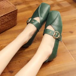 AIYUQI Ladies Spring Shoes 2026 New Genuine Leather Mother Flat Shoes Casual Large Size 41 42 43 Square Comfortable Women Shoes