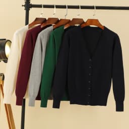 Black Cropped Cardigan Female Clothing Jersey Blouses Women's Coat Spring 2026 Long Sleeve Top Korean Fashion Knitted Sweater