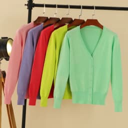 Black Cropped Cardigan Female Clothing Jersey Blouses Women's Coat Spring 2026 Long Sleeve Top Korean Fashion Knitted Sweater