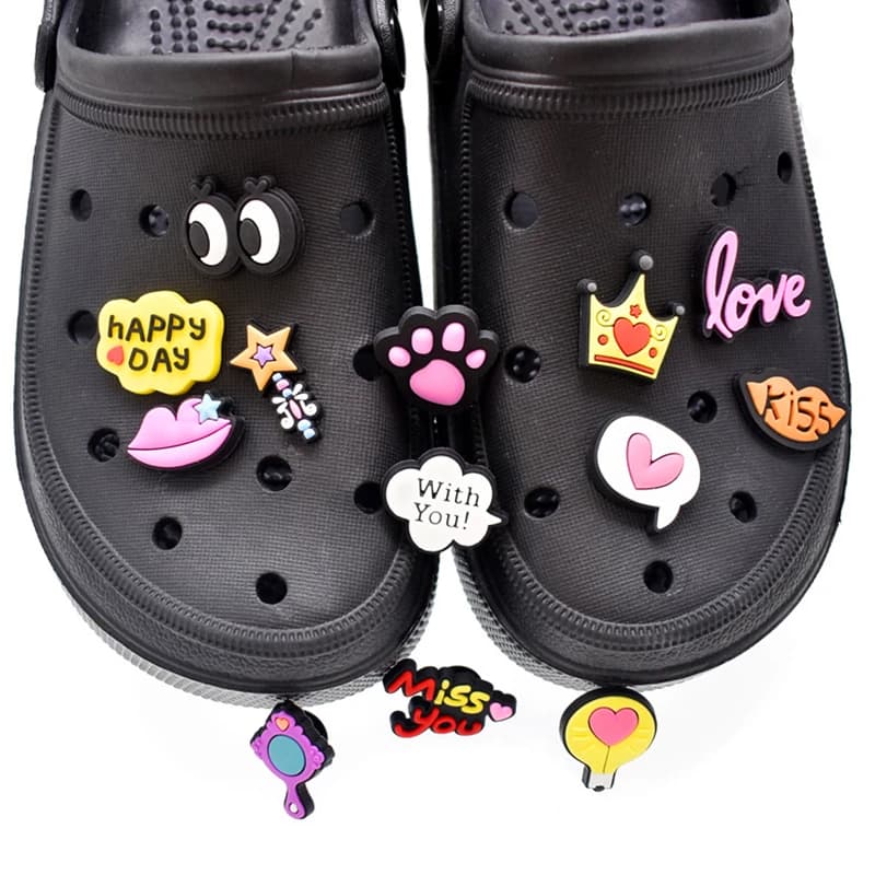 1 Piece Cartoon Kids Cute Shoe Ornament Charm Shoe Decorations Removable PVC Shoe Accessories Buckle Hole Free Shipping