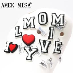 1pcs Original Alphabet PVC Shoe Charms Clog Decorations 26 Letters DIY Sandal Buckles Accessories Fit Bands Party X-mas Gifts
