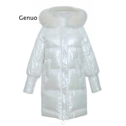 Winter Glossy Jacket For Women Rose Red Parka Female Bread Winter Down Parkas Parka Cotton Padded Shiny Waterprooft Coat