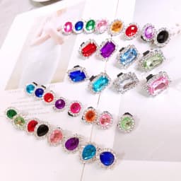 1 Pc Shiny Rhinestone Heart Shoelace Clips Bling Decorative Shoe Charms Buckle Fashion Shoe Accessories for Kids Women Sneakers