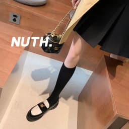 MKKHOU Fashion Loafers New High-Quality Leather Round Toe Color-Blocking Comfortable Low-heeled Women Shoes Daily Light Shoes