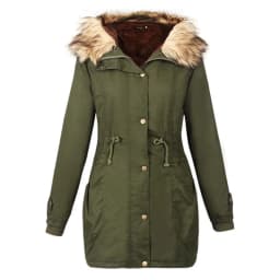 Women Coat Winter Fashion Faux Fur Hooded Jacket Coat Female Long Sleeve Warm Parkas Velvet Thicken Coats Women Clothing