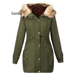 Women Coat Winter Fashion Faux Fur Hooded Jacket Coat Female Long Sleeve Warm Parkas Velvet Thicken Coats Women Clothing