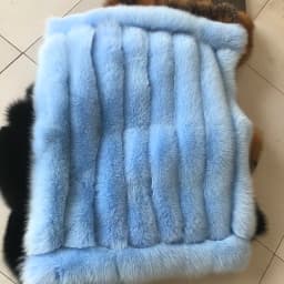 HUAQIUMEISI Real fox fur blankets suitable for autumn and winter home outdoor use with natural fox fur jacket blanket