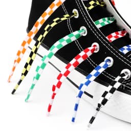 1 Pair Checkered Grid Shoelaces for Shoes Flat Black and White Plaid Shoelace Sneakers Shoe Laces Women Man Shoe Lace Shoestring