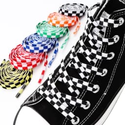 1 Pair Checkered Grid Shoelaces for Shoes Flat Black and White Plaid Shoelace Sneakers Shoe Laces Women Man Shoe Lace Shoestring
