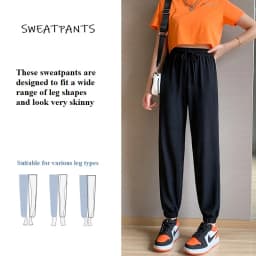 Summer Women's Pants Ice Silk Oversize Cargo Sweatpants Traf Harajuku Korean Fashion Y2k Streetwear Pants Aesthetic PELEDRESS