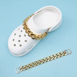 Single Sale chain lace shoes charms rose gold black Accessories for bag clogs shoe Decorations DIY chid kids gifts