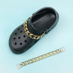 Single Sale chain lace shoes charms rose gold black Accessories for bag clogs shoe Decorations DIY chid kids gifts