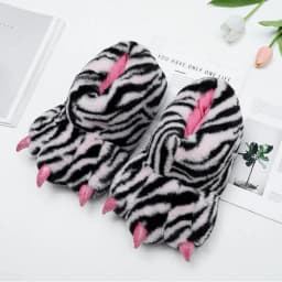 Women's Slippers Winter Cartoon Monster Paw Cotton Boots Fashion Animal Paw Home Plush Warm Shoes For Men And Women Floor Shoes