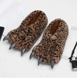 Women's Slippers Winter Cartoon Monster Paw Cotton Boots Fashion Animal Paw Home Plush Warm Shoes For Men And Women Floor Shoes