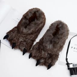 Women's Slippers Winter Cartoon Monster Paw Cotton Boots Fashion Animal Paw Home Plush Warm Shoes For Men And Women Floor Shoes