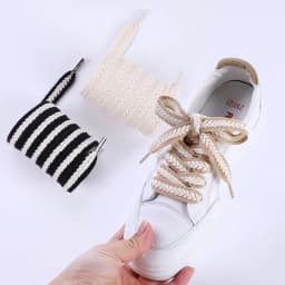 Flat Wheat Ear Shoelaces for Sneakers Twist Braids Marshmallow Colorful Shoelace Cotton CanvasTextured Weave Classic Shoes Laces
