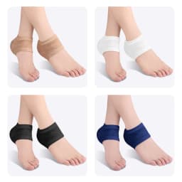Silicone Gel Heel Protector Sleeve Pads Heel Cups Support Cushion for Feet Care Skin Repair Half-yard Socks