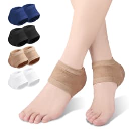 Silicone Gel Heel Protector Sleeve Pads Heel Cups Support Cushion for Feet Care Skin Repair Half-yard Socks