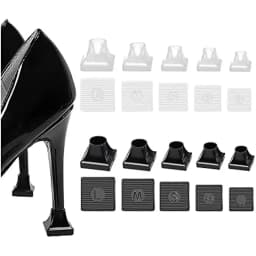 High Heel Protectors Heel Repair Caps Covers Heel Cover Non-slip Square TPU/PVC Material Soft Damping Woman 1 Pair