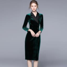 Velvet Dress Elegant Sexy Costume Woman Long Sleeves Bodycon Dresses for Women Dreeses V Neck Hip Wrap Autumn/winter 2022 Ladies