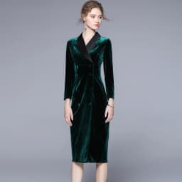 Velvet Dress Elegant Sexy Costume Woman Long Sleeves Bodycon Dresses for Women Dreeses V Neck Hip Wrap Autumn/winter 2022 Ladies