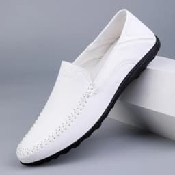 Genuine Leather Men Shoes Casual Formal Mens Loafers Moccasins Luxury Brand Italian Breathable Slip on Male Boat Shoe Size 46 47