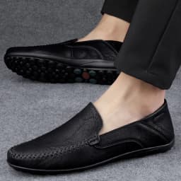Genuine Leather Men Shoes Casual Formal Mens Loafers Moccasins Luxury Brand Italian Breathable Slip on Male Boat Shoe Size 46 47