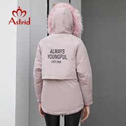 Astrid Women's winter jacket female parkas long quilted coat for women 2022 Plus Size warm clothing with fur hooded outerwear