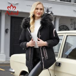 Astrid Women's winter jacket female parkas long quilted coat for women 2022 Plus Size warm clothing with fur hooded outerwear