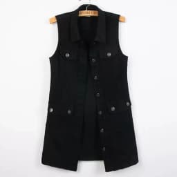 UHYTGF 2023 6XL Denim Vest Women Jacket Single Breasted Sleeveless Autumn Winter Jeans Waistcoat Female Vintage Cowboy Coat 2482