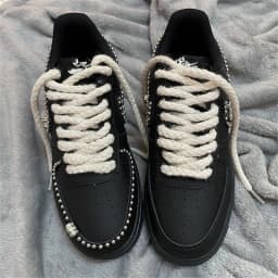 1Pair 8mm Bold Round Shoelaces Quality Linen Cotton Sneakers Laces for Shoes AF1 Shoe laces 100/120/140/160/180CM Shoestrings