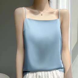Suspended Tank Top Women's Suit Bottom Imitation Silk 23 New Versatile Bottom Shirt Satin Thin Sleeveless Fashion Korean Edition