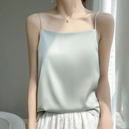 Suspended Tank Top Women's Suit Bottom Imitation Silk 23 New Versatile Bottom Shirt Satin Thin Sleeveless Fashion Korean Edition