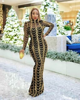 African Dress Stretch Bead 2021 Long Sleeve Dress Sexy Dress Summer Dress Dresses + Strap Dress Fishtail Skirt
