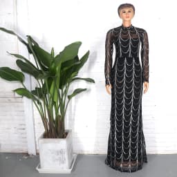 African Dress Stretch Bead 2021 Long Sleeve Dress Sexy Dress Summer Dress Dresses + Strap Dress Fishtail Skirt