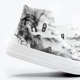 Amy and Michael Original Designers Chic Snekaers Fashion Women Students Hand Painted Graffiti High Top Canvas Shoes Unisex Flats