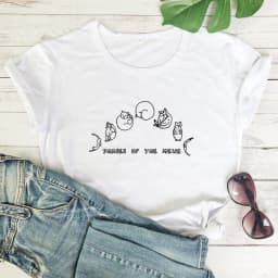 Phases Of The Mewn T-shirt Funny Cat Mom Gift Tshirt Cute Cat Moon Phases Hippie Tee Shirt Top