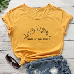 Phases Of The Mewn T-shirt Funny Cat Mom Gift Tshirt Cute Cat Moon Phases Hippie Tee Shirt Top