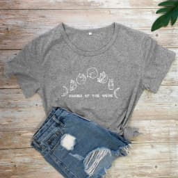 Phases Of The Mewn T-shirt Funny Cat Mom Gift Tshirt Cute Cat Moon Phases Hippie Tee Shirt Top