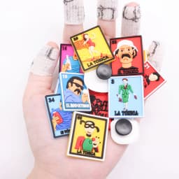 1pcs Mexican Playing Cards PVC Funny Figures Garden Shoe Charms Clog Buckle Decorations For Wristbands Boys Girls Party Present