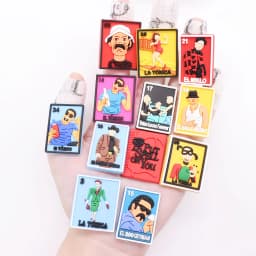 1pcs Mexican Playing Cards PVC Funny Figures Garden Shoe Charms Clog Buckle Decorations For Wristbands Boys Girls Party Present