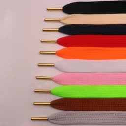 Coolstring 1.8CM Fat Laces With Golden Metal Tips High-quality Luxury Shoelaces Premium Polyester Hottest Item Promotion Gift